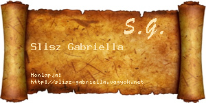 Slisz Gabriella névjegykártya